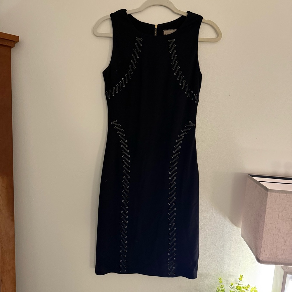 Cluny bodycon Black ribbon Sleeveless Dress